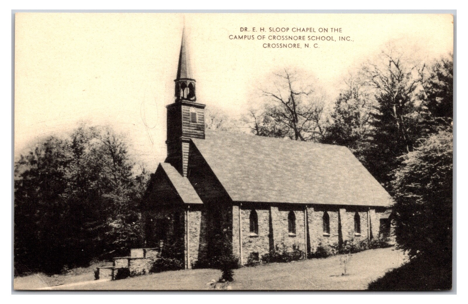 Vintage 1930s Dr .E. H. Sloop Chapel, Crossnore School, North Carolina