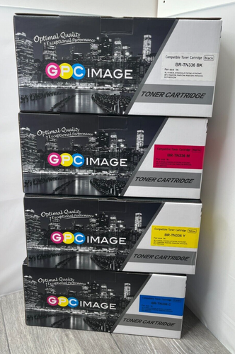 4-Pack GPC Image Toner Cartridges 336 Fit/For Brother TN336 (Black, C/M/Y Ink) - Picture 2 of 15