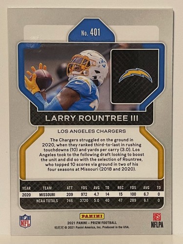 2021 Panini Prizm Larry Roundtree III Rookie RC Chargers #401  - Bild 2 von 2