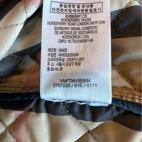 Burberry Children’s 5Y 110cm blue tufted kids quilted jacket plaid nylon coat - Picture 11 of 12