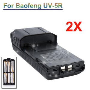 2pcs-Walkie-Talkie-6X-AA-Battery-Extended-Case-Shell-Pack-Box-for-Baofeng-Radio
