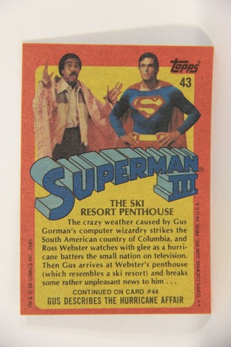 Superman 3 Topps 1983 Trading Card #43 The Ski Resort Penthouse ENG L019108 - Picture 2 of 2