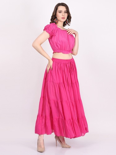 Faldas de algodón bohemio/flamenco/gitano/hippie para mujer de 25 yardas y 4 niveles - Imagen 72 de 85