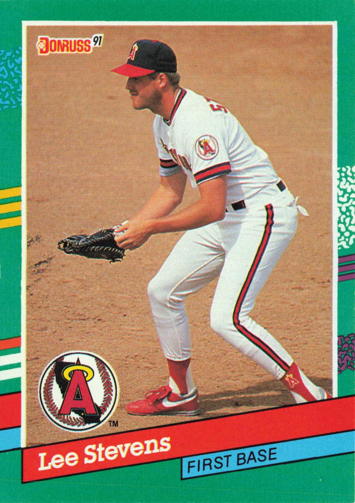 Lee Stevens #754 1991 Donruss California Angels Near Mint or Better