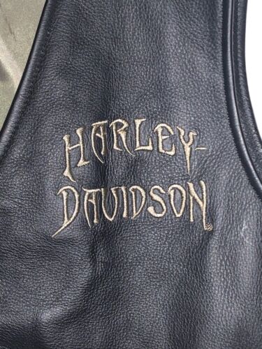 Gilet Harley-Davidson da uomo RELIC Wille G in pelle teschio nero grande - Foto 3 di 9