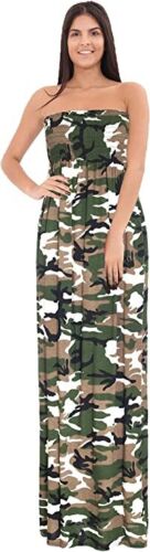 Damas Mujeres Vestido Largo Sin tirantes Verano Transparente Maxi Boobtube Bandeau 8-26 - Imagen 18 de 23