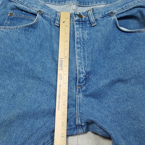 Vintage Wrangler Jeans Mens 38x30 Blue Straight Regular Denim 97601RS Made USA - Picture 4 of 7