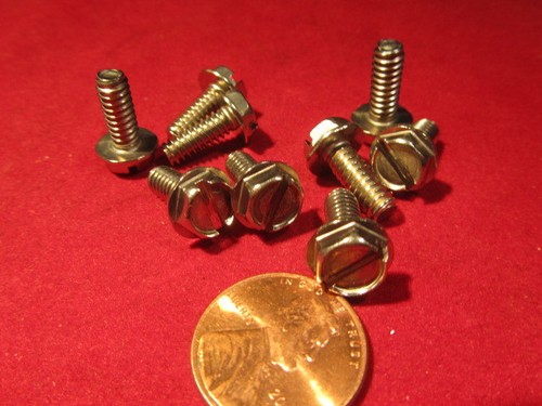 18-8 Stainless Hex Washer Head Slotted Bolt Machine Screw 10-24 x 1/2", 100 pcs - Bild 8 von 11