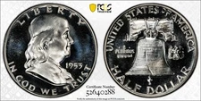 1953 Proof Franklin Half Dollar PCGS PR-67