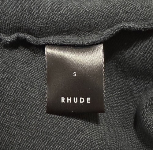Sudadera con capucha negra con estampado de logotipo Rhude Motor Crest, talla pequeña, nueva con etiquetas - Imagen 6 de 6