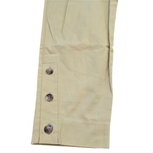 COS Yellow Pleated Button Detail Wide Leg Cropped Pants Size 8 - Picture 7 of 10