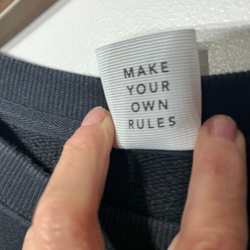 Offline by Aerie Sweatshirt schwarz kuschelig bequem Lounge Rücken Spruch Freizeit XS - Bild 7 von 10