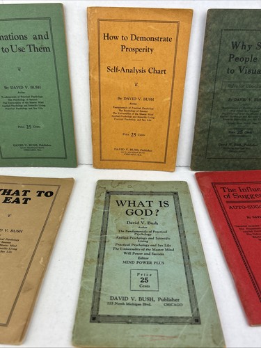 Vintage Booklets By David Bush What To Eat What Is God Influence Of Suggestion - Picture 3 of 8