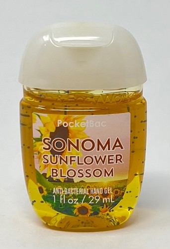 3 BATH & BODY WORKS SONOMA SUNFLOWER BLOSSOM POCKETBAC ANTI BACTERIAL HAND GEL - Picture 2 of 4