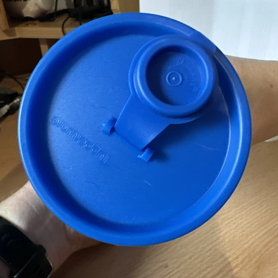 Tupperware Wassermax, Wassermann, Getränkebehälter, 1 Liter, Unbenutzt, Rar,Blau - Bild 4 von 4