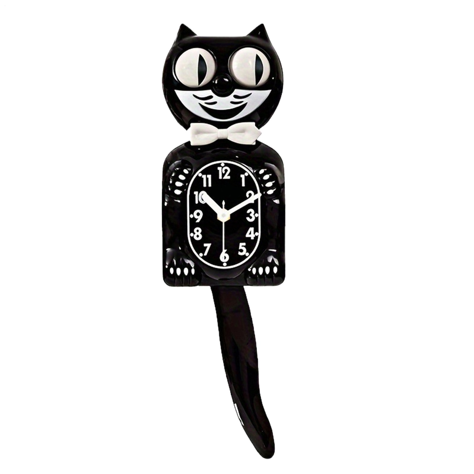 CLASSIC BLACK KIT CAT CLOCK 15.5" Kit-Cat Klock Vintage Cat Clock Swinging Tail 