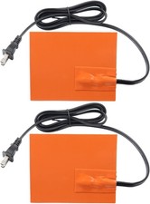 4 x 5in Car Engine Silicone Pad Heater - Self-Adhesive, 2Pcs Oil Pan Heater Pad