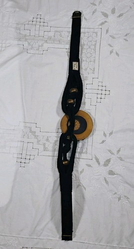 Cinturón de cuerda trenzada vintage de los 80 Leather Shop 26” elástico dorado leopardo raíz de safari - Imagen 10 de 14