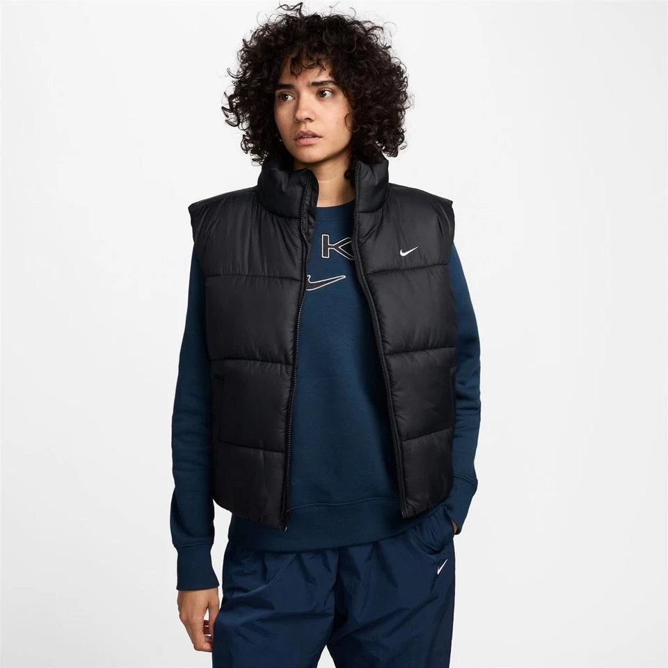 Nike NSW Classic Puffer Thema-FIT Damen Weste Ärmellose Jacke Bodywarmer - Bild 1 von 1