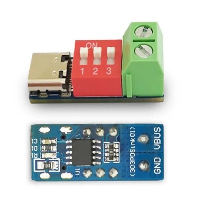 DIP Switch Module Adjustable Voltage Supports PD3.0/2.0 CFG Switch Indicators