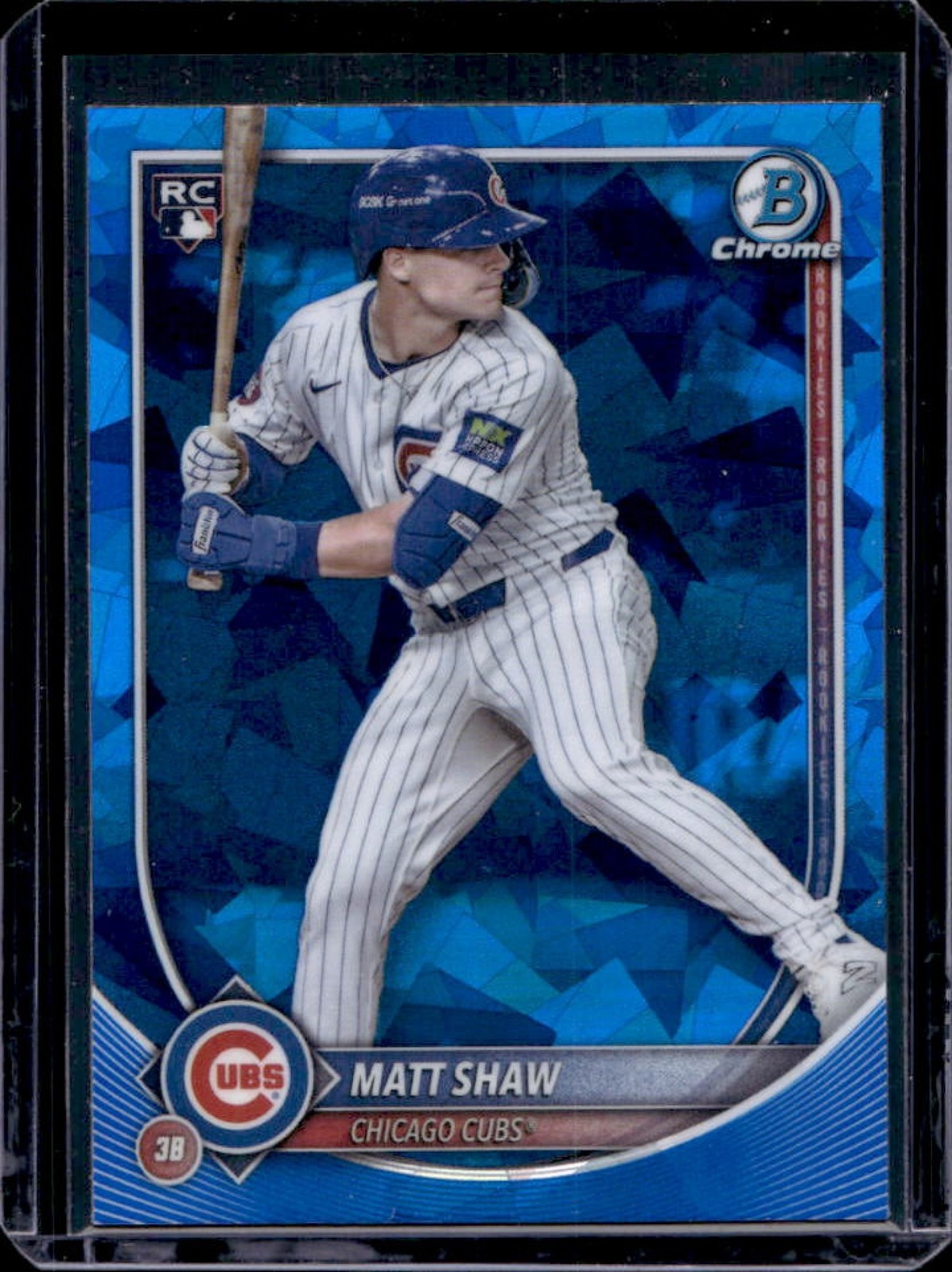 2025 Bowman Chrome Sapphire Matt Shaw RC Rookie #46 Cubs