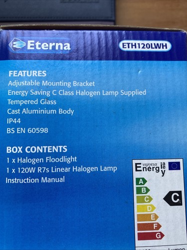 Eterna ETH120LWH Halogen Outdoor Floodlight 120W white - Picture 3 of 5