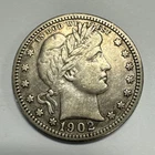 1902 Barber Silver Quarter VF