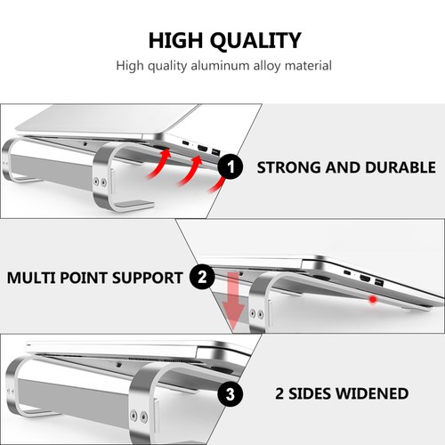 Hollow Laptop Stand Laptop Aluminum Alloy Multipurpose Notebook PC Holder - Zdjęcie 10 z 12