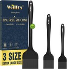 Walfos 3 Size Basting Brush, High Heat Extra Large XL + L + S, Black 