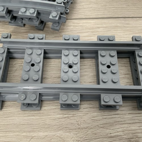 Oficial Lego RC Train Track - Completamente Ovalado 16x Curva 4x Recto Nuevo Color Gris Oscuro - Imagen 3 de 4