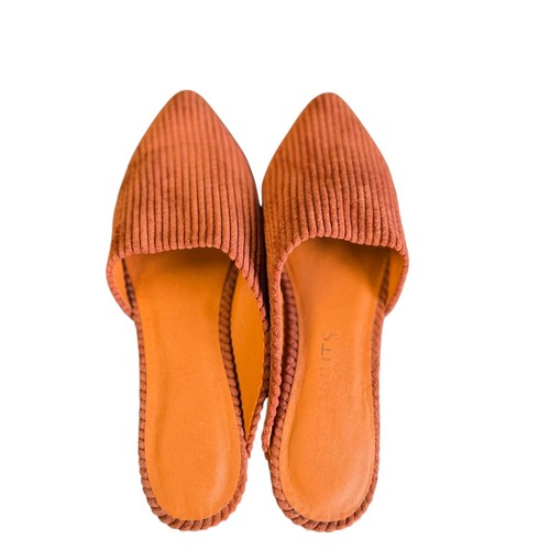 Coconuts by Matisse Xander Flat Mules Rust Micro Cord Pointed-Toe 9M - Picture 6 of 6
