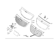 Genuine Mercedes-Benz Cover Radar Sensor 222-821-14-00