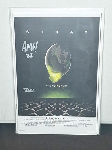 LTD 500 STRAY DOGS DOGS DAYS #2 MOVIE ALIEN SIGNED BY FLEECS & RODRIGUEZ COA - Picture 1 of 2