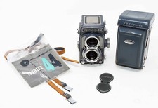 Yashica 44 TLR Film Camera, Yashikor 60mm f3.5 lens Inst. Book, Cap Case  Strap