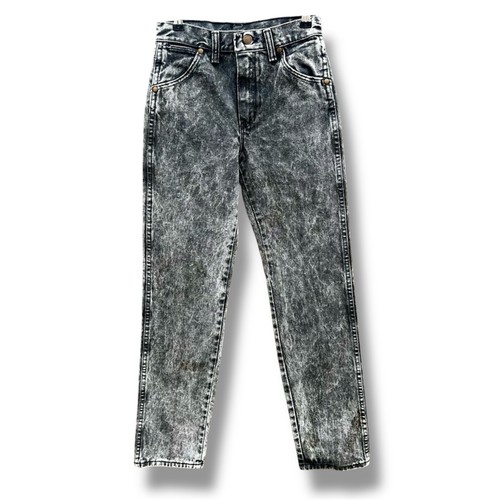 VTG 70s 80s Wranglers Acid Wash High Rise Straight Let Girls Denim Jeans Sz 10 - Picture 6 of 9