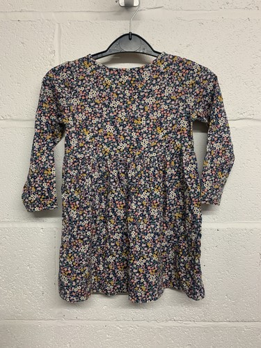 H&M Kinder Kleid 2-4 Jahre 100% Baumwolle Blumenmuster Langarm Boho - Bild 2 von 6
