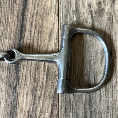 D Ring Snaffle Bit Equine Horse Western English Equestrian Hunter - Picture 5 of 9