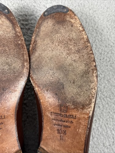 Bruno Magli Slip-On Loafers Men’s Size 10.5 N Brown Dress Leather Made In Italy - Picture 22 of 24