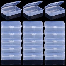 Clear Plastic Playing Card Storage Box - 18 Pack Snaps Closed Cases