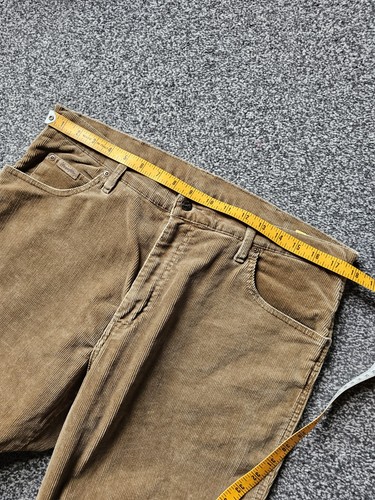 Wrangler Texas Stretch Corduroy Trousers 36 x 34 Brown Cord Straight Leg - Picture 11 of 14