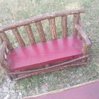 Antique Primitive Child's (Doll) Rustic Furniture Table And Chairs — photo 9