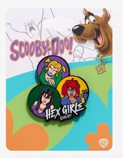 Scooby-Doo Hex Girls Color Enamel Pin Circle Portraits Brand New