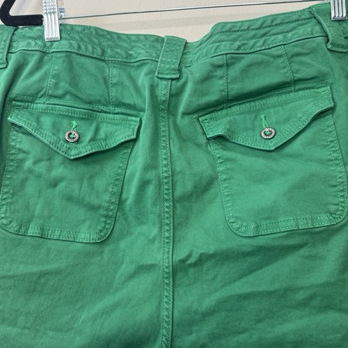 Pantalones Cortos Tórridos Militares Algodón Elastizados Tiro Medio Verde Jelly Bean Para Mujer Talla 20 - Imagen 8 de 11