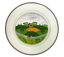 Villeroy & Boch Design Naif Salad Plate 8 1/4" Country Scene Hunter & Dog Laplau