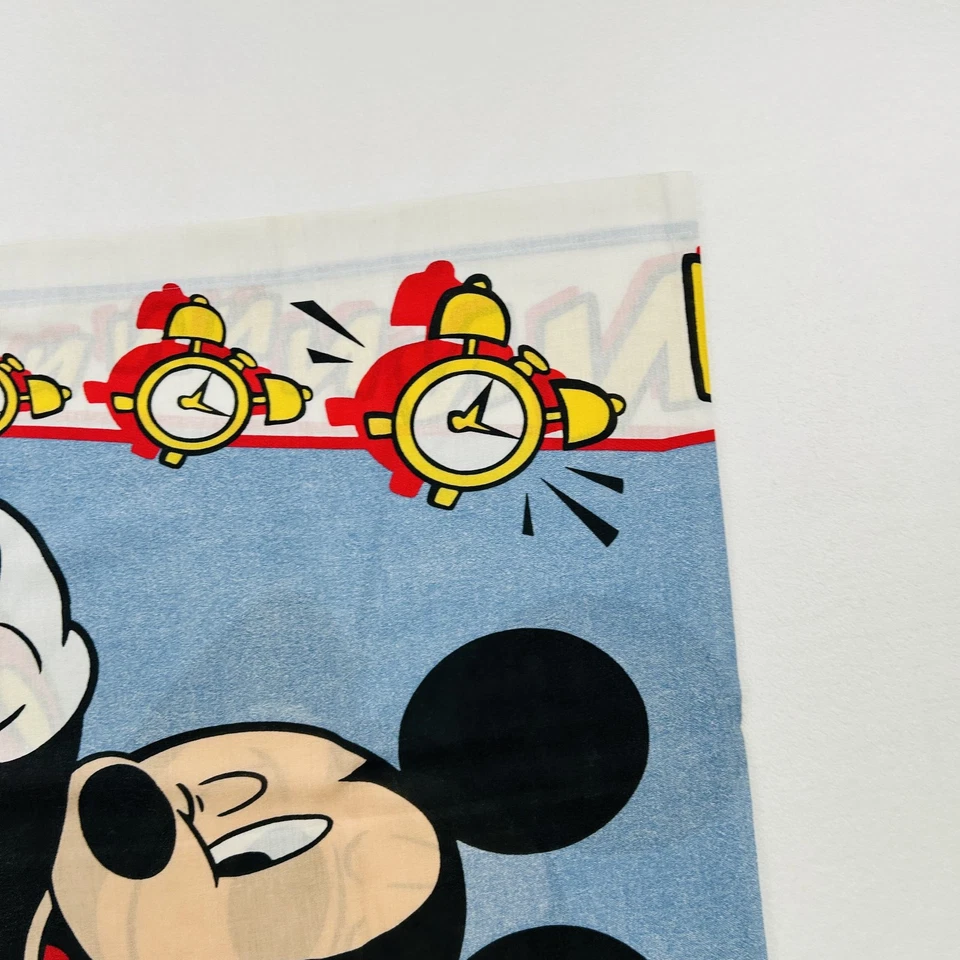 Funda de almohada vintage Disney Mickey Mouse ropa de cama estándar juvenil relojes de dibujos animados años 90 Foto 4 de 4