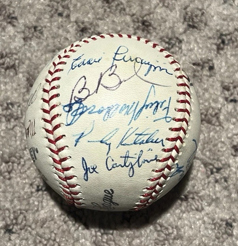 MO VAUGHN MIKE GREENWELL BILL BUCKNER +14 SIGNED BASEBALL BOSTON RED SOX AUTO - Picture 1 of 6