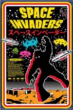 Space Invaders - Gaming Poster (Instructions, Monster & Spaceships) (24" x 36")