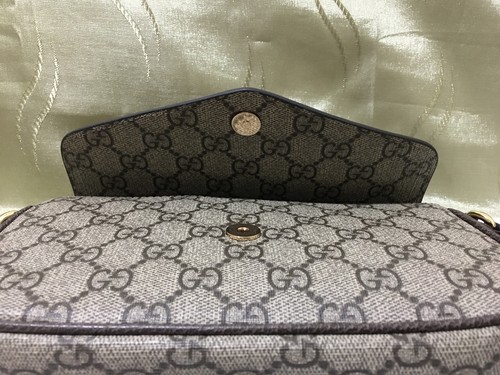 Bandolera Gucci Ophidia GG Web Mini Beige/Ébano Supreme Lona/Cuero 764961 - Imagen 10 de 11