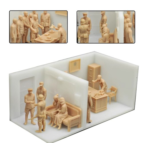 3D printed 1/72 Germany "Prime Minister's office" 12 man+Full set Scene model 4v - Picture 6 of 10