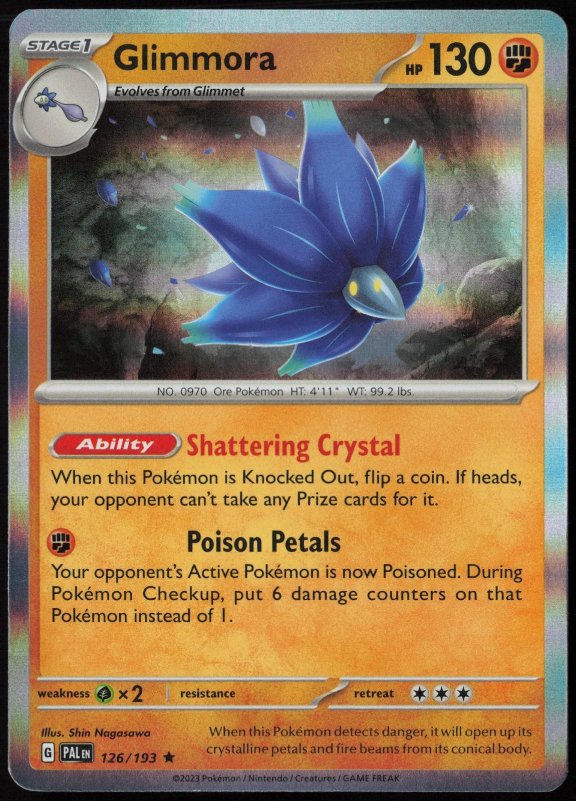 Glimmora 126/193 Paldea Evolved Rare Holo Pokemon NM
